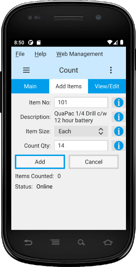 Video – QuasarReach physical count functionality