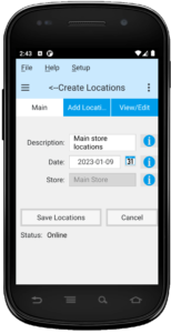 Create locations with mobile app
